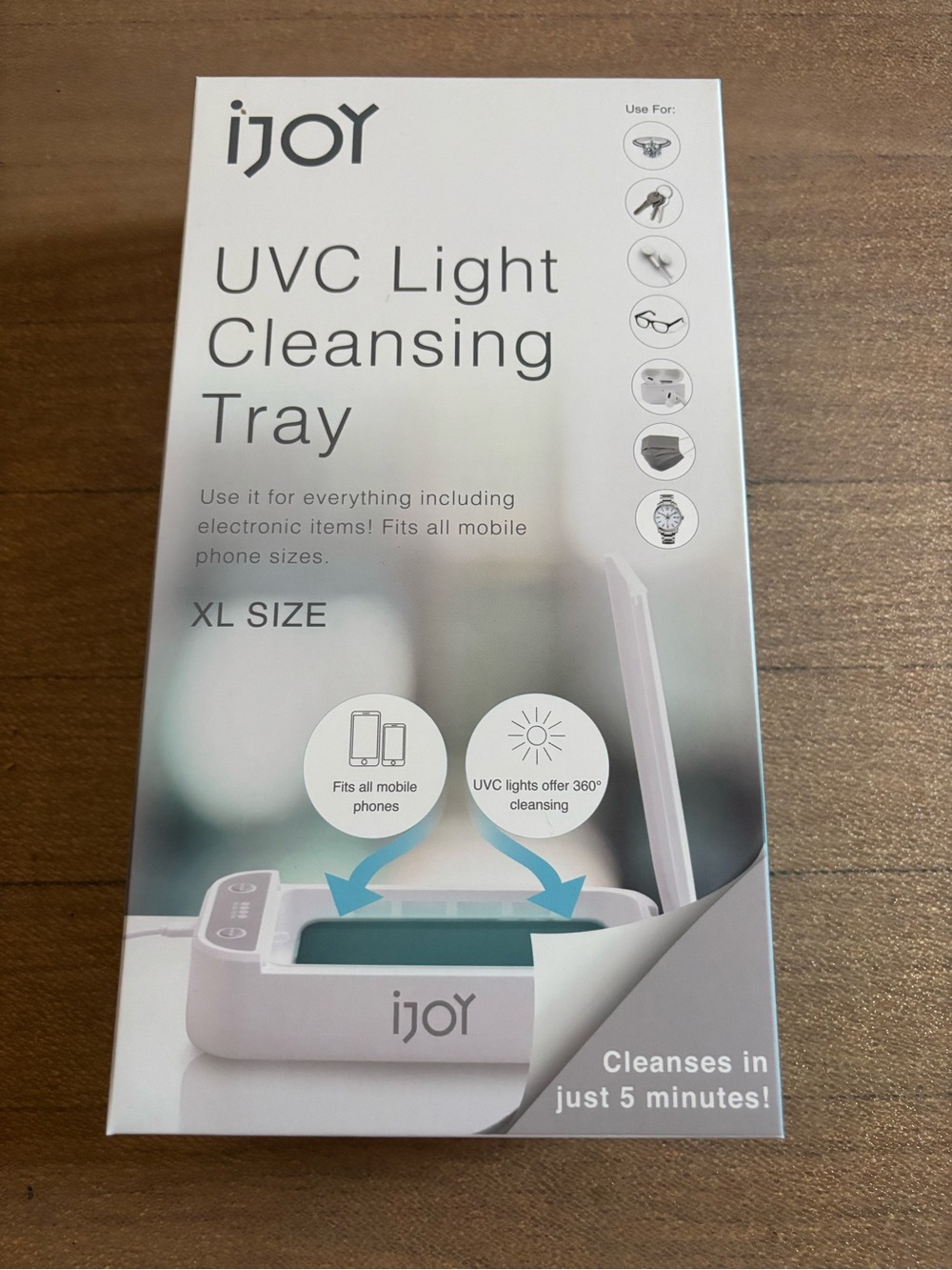 iJoy UVC Light Cleansing Tray XL - White